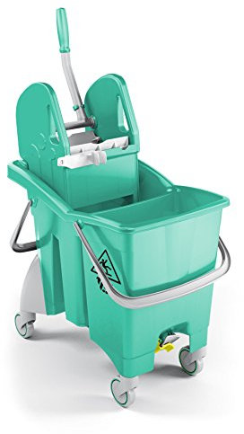 TTS 0V006480 Action Pro Carrello con Doppio Scarico, Capacità 30 Litri, con Strizzatore a Ganasce