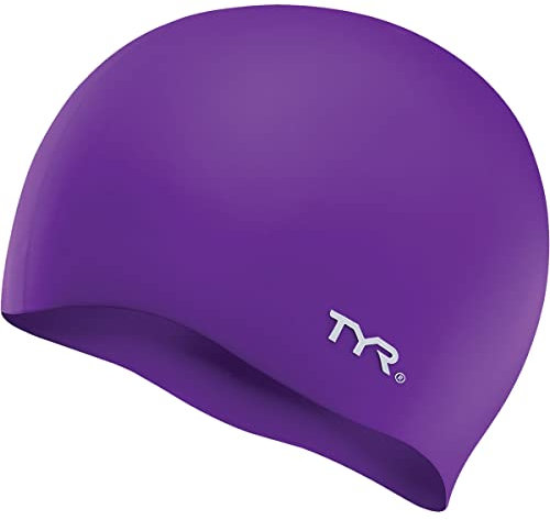 TYR Unisex-Adult Faltenfreie Silikon-Badekappe für Erwachsene zur Reduzierung des Wasserwiderstands und zum Schutz der Haare Silicon Cap No Wrnkl, Purple, Einheitsgröße