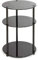 Convenience Concepts Designs2Go Midnight Classic 3-stöckiger runder Beistelltisch aus Glas, schwarzes Glas, 40 x 40 x 62,2 cm