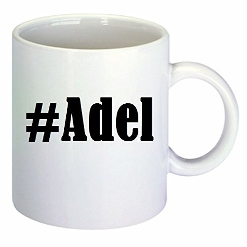 Kaffeetasse #Adel Hashtag Raute Keramik Höhe 9,5cm ? 8cm in Weiß
