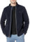 Tommy Hilfiger Giacca in pile da uomo classica con zip frontale, Navy, Medium
