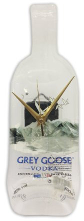 Grey Goose Vodka botella de Magnum reloj hecho para azúcar cabaña botellas vacías