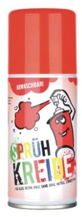 Elliot Sprühkreide - abwaschbar! 150 ml Sprühdose, rot (2 Stück)