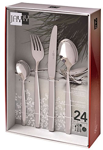 Jay Set de cubertería con 24 Piezas, 3 mm, Centimeters