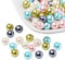 Pandahall Caramel Mix Glasperlen mit Perlglanz, pastellfarben, 8 mm