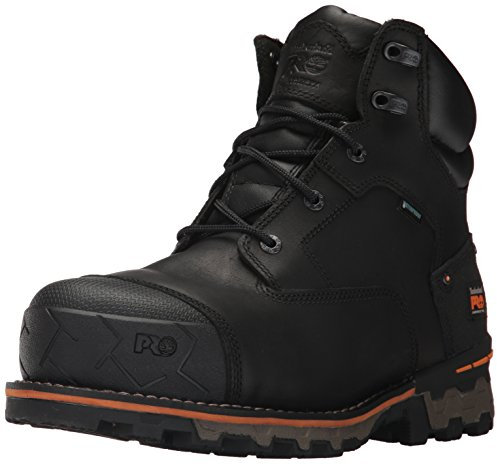 Timberland PRO Scarpe da uomo Boondock 6 Composite Toe Waterproof Industrial and Construction Shoe, Black Full Grain Leather, 11 M US, Nero, 45 EU