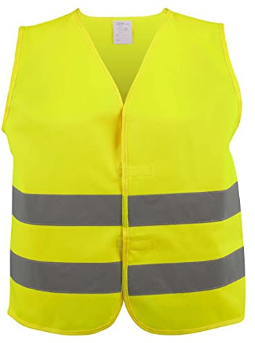 WALSER 43972 Sicherheitsweste für Kinder S, Warnweste gelb, Reflektorweste