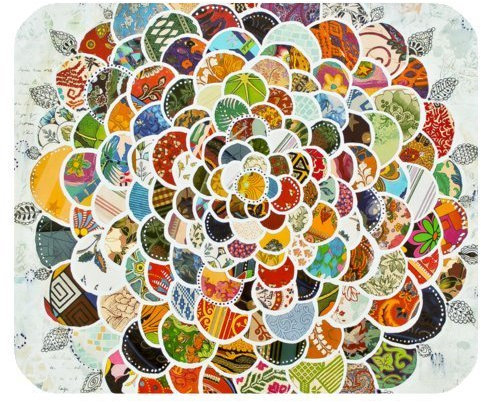 Bohemian Flower Floral Computer Gaming Mouse Pad Mouse Mat One Size(9.84x7.87)