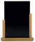 SECURIT - Tischtafel - Doppelseitige Menükartentafel - Buchenholzausführung, lackiert - Für Cafés, Bars, Restaurants - 21 x 30 cm - Teakholzfarben