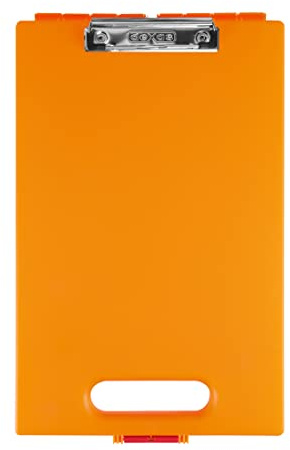 Dexas Clipcase Aufbewahrungs-Klemmbrett mit Griff, Orange