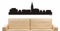 INDIGOS UG - Wandtattoo Wohnzimmer - Wandaufkleber Herten (Deutschland) Design 1-40x 12 cm - schwarz e798 Skyline Stadt - Aufkleber Kinderzimmer Schlafzimmer Küche Badezimmer Büro Dekoration