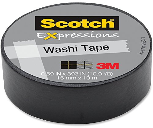 Expressions Washi Tape, .59 x 393, Black