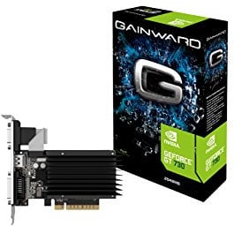 Gainward GRA PCX GT730 SilentFX Grafikkarte (PCI-e, 2GB GDDR3-Speicher, HDMI, DVI, VGA, 1 GPU) 3224 Schwarz