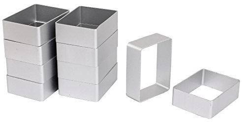 sourcing map Biscuit biscuit gâteau cuisson moule moule DIY Aluminium Rectangle coupe 10pcs