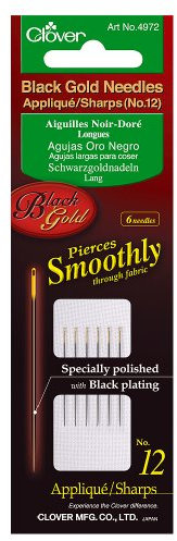 Clover 4972 schwarzgoldnadeln Nummer 12, 6 Stück, 46 x 28,8 mm, lang