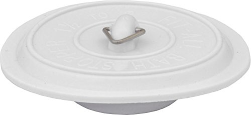 1 1/2 - 2 White 1mm rigid plastic sign Universal Sink / Bath Plug