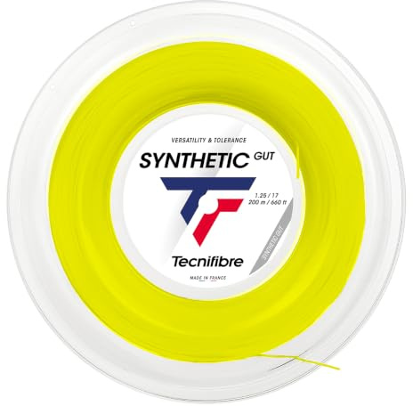 Tecnifibre Synthetischer Bauch Tennissaiten, Gold, 1,25 mm