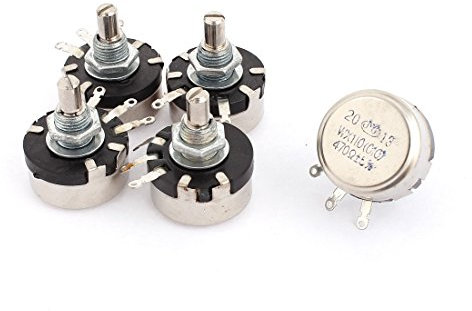 sourcing map 5pcs 1W 470 Ohm drehbar Band Kohlenstoff Potentiometer Silber de