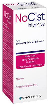 Specchiasol Nocist Intensive, 7 Bustine da 3.5 grammi, per Salute delle vie urinarie