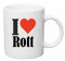 Reifen-Markt Kaffeetasse I Love Rott Keramik Höhe 9,5cm ? 8cm in Weiß