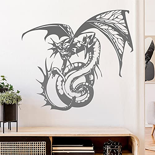 Drachen Biest Wandtattoo in 6 Größen - Wandaufkleber Wall Sticker - Dekoration, Küche, Wohnzimmer, Schlafzimmer, Badezimmer