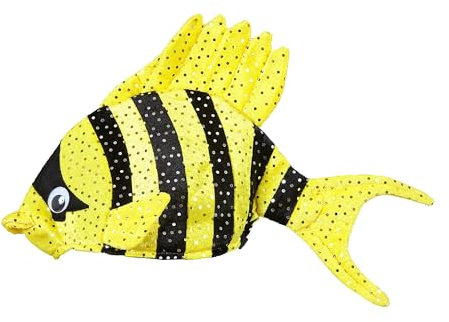 W WIDMANN MILANO Party Fashion - Hut Tropischer Fisch, Plüschhut mit Pailletten, Tierkostüm, Fasching
