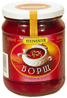 Suppe Borschtsch mit Sauerkraut