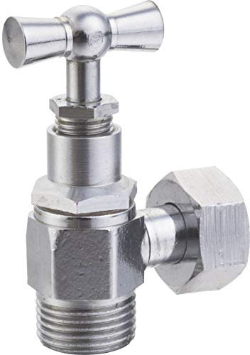 ROBINET EQUERRE WC AVEC PRESSE ETOUPE 3/8 CHROME RIQUIER