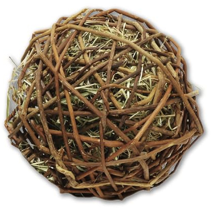 Rosewood Naturals Edible Weave-a-Ball, Small Animal Treat and Toy for Rabbits, Guinea Pigs, Chinchillas, Degus, Hamsters, Gerbils, Mice and Rats (Pack of 1)
