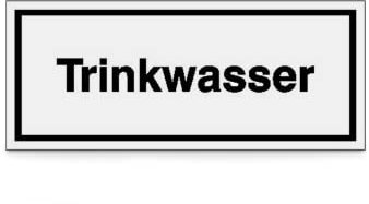 Hinweisschld Trinkwasser - Aluminium geprägt, 12,5 x 6,0 cm - Befestigungsart: Zum Verschrauben - Betriebsausstattung24®
