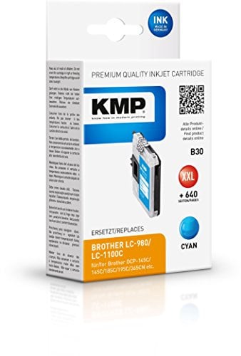 KMP Tintenkartusche für Brother DCP-145/165C, B30, cyan
