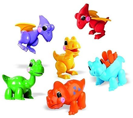 TOLO 'Dinosaurier 6-er Set' - 6 x unterschiedliche Dinosaurier in hübschen Farben (Altersempfehlung: 1-5 Jahre)