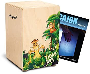 Schlagwerk CP 400 Tiger Box Cajon inkl. Cajon Basics (Schlagfläche und Korpus aus Birke, inkl. Cajon-Schule mit CD)