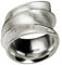 SILBERMOOS Damen Ring eleganter Design Wickelring massiv matt 925 Sterling Silber, Größe:56