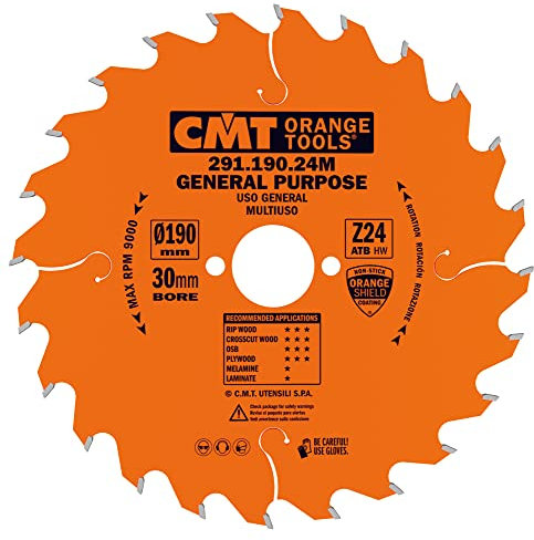 CMT ORANGE TOOLS 291.190.24M - UNIVERSELL-HANDKREISSÄGE - QUERSCHNITT 190X2.6X30 Z=24 WECHSELZAHN