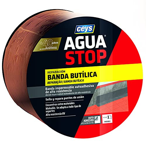 Ceys - Aguastop banda - Reparación banda butílica - Teja - 10 cm x 3m