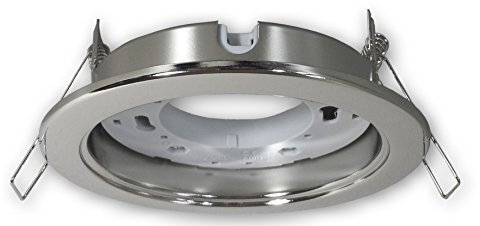 LICHT DISCOUNT LED Einbaustrahler GX53 230 V chrom glänzend Einbauleuchte Spot Strahler für GX53 LED Leuchtmittel Deckeneinbaustrahler Deckeneinbauspot Einbauspot für Deckenmontage