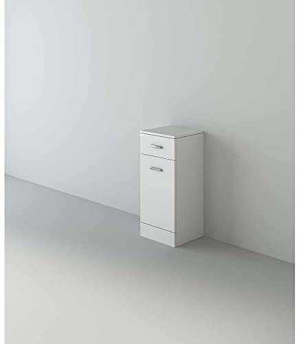 VeeBath NLSW330 Linx Free Standing Laundry Bathroom Cupboard Storage Furniture Cabinet Unit-350 x 330mm, High Gloss White, 350x330mm