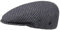 LIERYS Britain Hahnentritt Flatcap Herren - Made in Italy - Schiebermütze aus Wolle - Moderne Stoffmütze mit glattem Innenfutter - Schirmmütze mit kariertem Muster - Sommer/Winter blau 56 cm