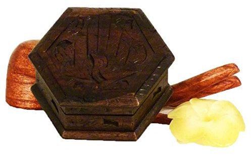 Holz Schatulle Dose Schmuckdose Holzschachtel Kunsthandwerk Holzdose Holzschatulle Kiste Sechseckig Größe Groß