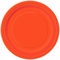 Unique Party - Platos de Papel - 17.1 cm - Naranja - Paquete de 8 (3224)