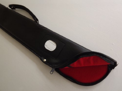 Funda blanda para tacos de billar de 2 piezas, color negro