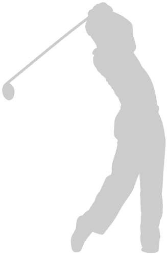 Samunshi® Autoaufkleber Golfspieler Aufkleber in 7 Größen und 25 Farben (10x6,5cm Silber)