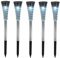 GLOBO LIGHTING 5er Set RGB LED Solar Steck Leuchten Garten Edelstahl Außen Lampen Farbwechsler
