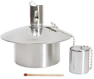 Öllampe Einsatz – Ölbehälter Gartenfackel – aus Edelstahl – ca. 85 ccm Inhalt – Qualitätsprodukt Hanna's Laden