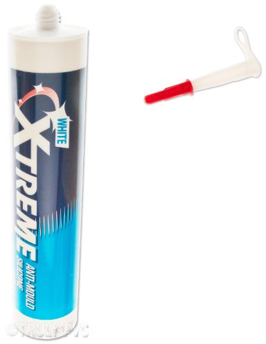 1 x White Bond-It Xtreme Silicone Sealant for bathrooms, kitchens, bath, wet room - Anti-Mould Silicone Premiere Range BDSANX