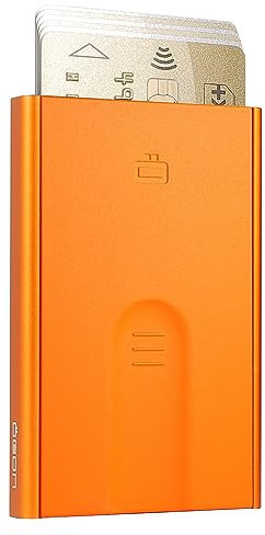 Porte-Cartes Automatique en Aluminium, Protection RFID, Portefeuille Original, Fin et Minimaliste pour Homme et Femme, capacité 1 à 6 Cartes, modèle Slider