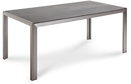 Best 46851885 Tisch Seattle 180 x 90 cm, Silber/anthrazit