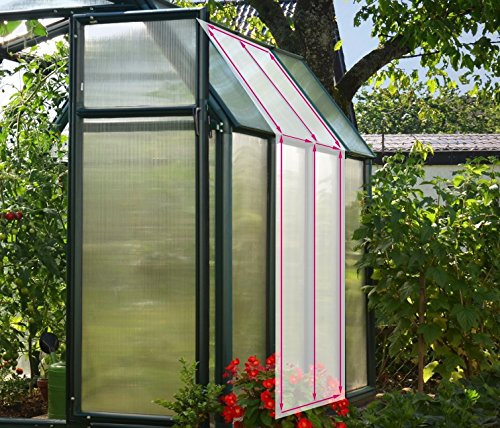 RION Kunststoff Gewächshaus Grand Gardener Modul (124 x 259 x 239) + Dachfenster