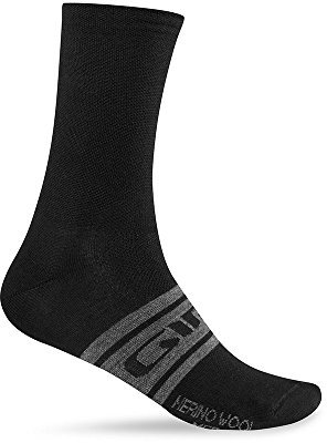 Giro Fahrradsocken Merino Wool Seasonal Socken, Black/Charcoal Clean, M, 265008006